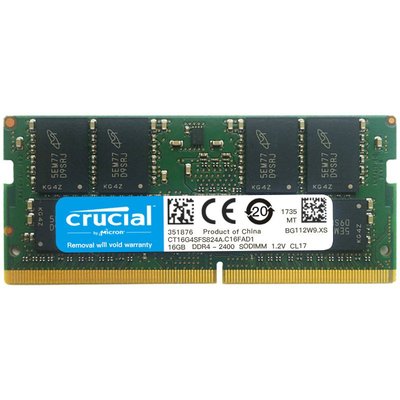 英睿達CRUCIAL/鎂光16G DDR4-2400 CT16G4SFS824A.C16FAD1 SODIMM