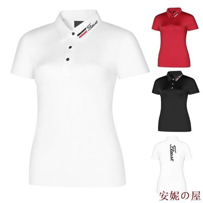 MK生活館Titleist 高爾夫女款服裝上衣夏季新款緊身女上衣透氣排汗golf球衣POLO衫