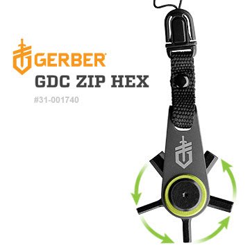 【ARMYGO】Gerber GDC Zip Hex 隨身攜帶六角螺絲起子工具組(# 31-001740)