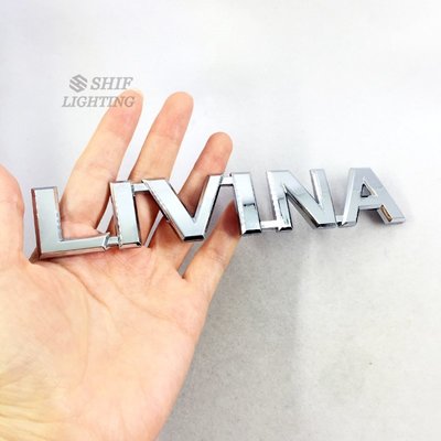 1 X ABS LIVINA 標誌 汽車 側標 尾標 徽標 車標 貼紙 適用於NISSAN LIVINA-飛馬汽車