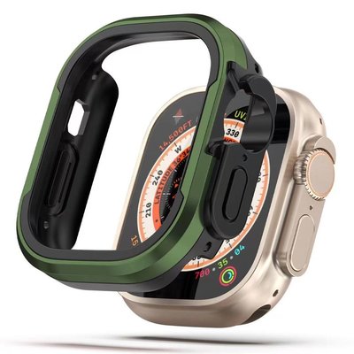 鋁合金錶殼 蘋果手錶 鎧甲防摔保護殼 適用蘋果 Apple Watch 7 8 Ultra 45mm 49mm