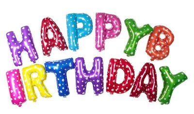 【氣球批發廣場】彩色16吋英文字母生日快樂鋁箔氣球 含13個字母組成 HAPPY BIRTHDAY 派對