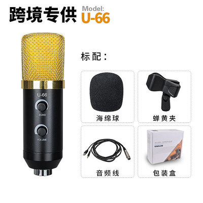 跨境USB專業麥克風BM700大振膜懸電容麥抖音主播直播套裝錄音話筒