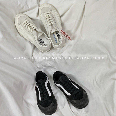 【熱賣精選】Kazima｜Vans Style 36 Decon 帆布鞋 麂皮帆布 黑白 黑 黑色 全黑 黑底白線 米白 米白