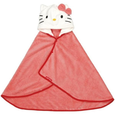 Hello Kitty 造型連帽吸水速乾浴巾 65x110cm (粉大臉款) 現貨