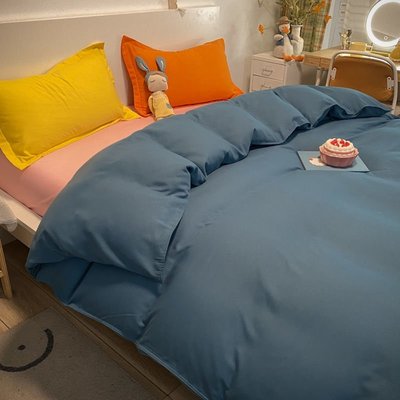 居家寢室 北歐風床包四件組 舒適純色 被套 床單 枕套 單人 雙人 標準雙人 加大雙人床包組 柔軟面料不起球