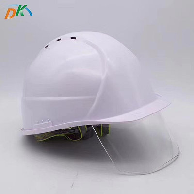 批發 批發 現貨帶護目鏡安全帽ABS 施工工人防護帽 透氣防Z頭工程帽帶面罩抗壓