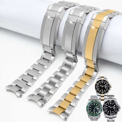 Yifilm 手錶手鍊適用於勞力士 DAYTONA GMT SUBMARINER 手錶配件金屬錶帶不銹鋼拉扣錶帶鏈