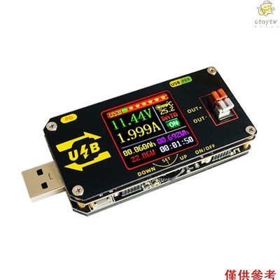 USB彩屏充電測試儀 數控升降壓電源 PD檢測誘騙電壓電流表-新款221015