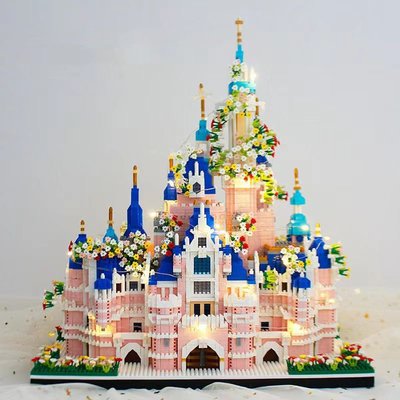 漫友手辦擺件 士尼城堡高難度巨大型10000塊拼裝益智力玩具禮物 小規格價格,中大號規格議價