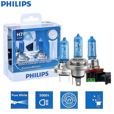 直出熱銷 保固一年 現貨 飛利浦 鹵素車燈 Philips 藍鑽之光 H1 H4 H7 H8 H11 HB3 HB4 大燈 對