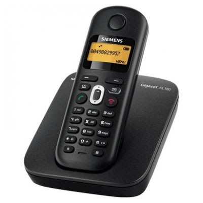 Siemens 西門子 數位無線 電話 話機 黑色(AL180)