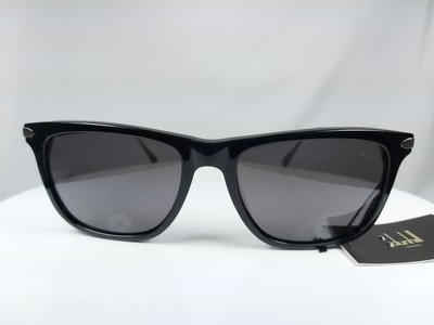 『逢甲眼鏡』dunhill 全新正品 太陽眼鏡 亮黑色粗框 深紫色鏡面 純鈦材質 偏光鏡片【SDH018 700P】