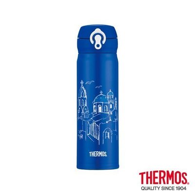 【畢業季禮物首選！任選兩件免運！】THERMOS超輕量不鏽鋼真空保溫瓶0.5 L 希臘篇(JNL-500-AS)再送杯套
