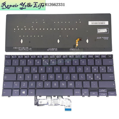 電腦零件華碩 ASUS B9450 B9450FA 背光鍵盤 IT JP KR RU UK US Keyboard筆電配