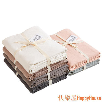 快樂屋Hapyy HouseCootan【】新款日式無印良品床包 床罩 簡約 全棉水洗棉床包 枕套 有鬆緊帶可裸睡 單人/雙人標準/加大床包