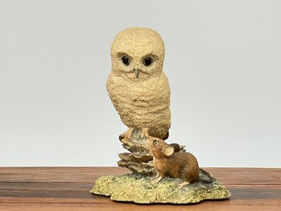 鴞雅軒 貓頭鷹擺飾雕像 陶土手作藝品 蘇格蘭製造