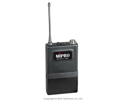 【含稅價】MT-801a MIPRO原廠UHF佩戴式發射器(不含麥克風)/訂製品下標後請提供頻率相關資料(不得退換貨)