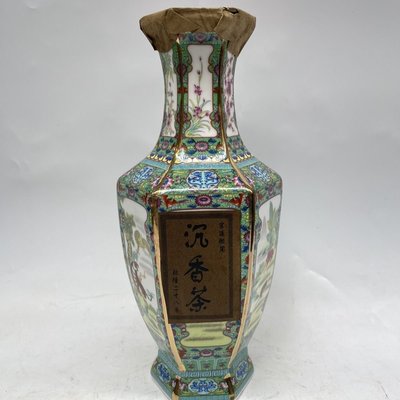 促銷打折 古玩古董收藏 沉香茶 清琺瑯彩瓷器罐封存老茶葉一罐 早期收來
