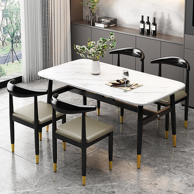餐桌餐桌北歐商用快餐長方形餐桌椅簡易桌子組合家用吃飯小戶型出租房