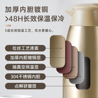 新品 韓國保溫壺家用不銹鋼大容量暖壺保溫水壺大號熱水瓶開水瓶鵬
