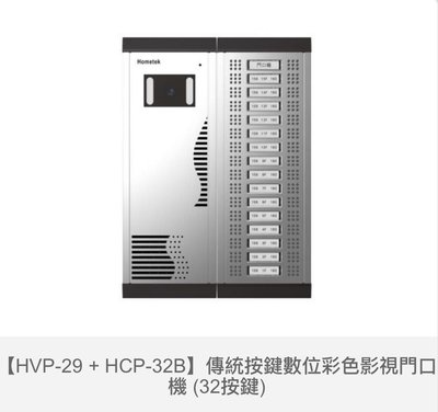 歐益Hometek門口對講影像聲音模組HVP-29/門口機數位面板HCP-32B