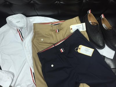 [ 羅崴森林 ] 現貨THOM BROWNE新品Twill Classic Chinos海軍藍3駝2長褲