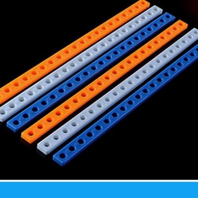 【優選品質】連接杆 固定杆 DIY科技製作 模型材料 圓孔 塑膠條 1115 (橙色-5個裝)