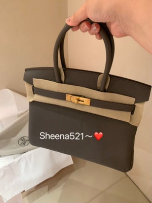 Hermes Birkin30 愛馬仕柏金包8F錫器灰～Togo Z刻