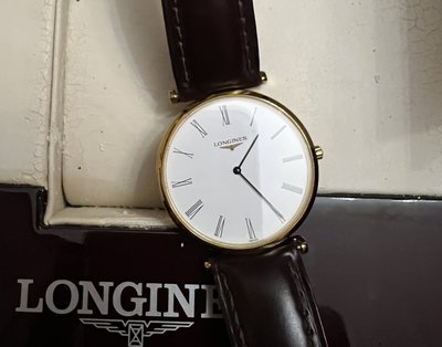 LONGINES 浪琴 嘉嵐系列 羅馬白面 超薄 石英 金錶
