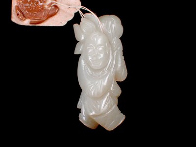 『保真』老玉市場-明清和闐老玉童子立體雕