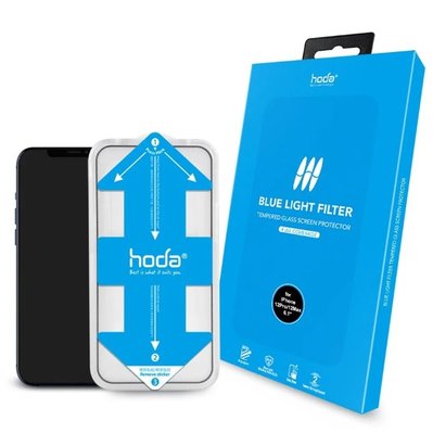 台灣公司貨hoda 抗藍光 2.5D 0.33mm滿版 9H 玻璃保護貼，iPhone 12 pro max 6.7