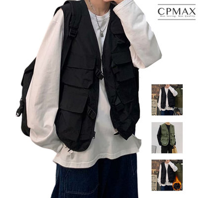 CPMAX 戰術多功能工裝機能背心 潮牌多口袋工裝背心 加絨背心 馬甲背心 多口袋 無袖外套 攝影師背心【VE31】