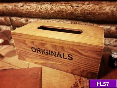 【現貨】實木面紙盒 (舊木色) FL57 面紙盒 工業風面紙盒 工業風 北歐 LOFT 復古 美式