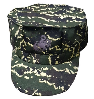 【916】舊式海陸虎斑數位迷彩八角帽，海軍陸戰隊八角帽