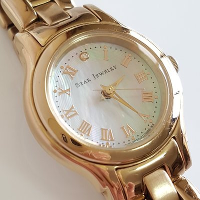 STAR JEWELRY 鑲天然鑽石 太陽能錶 SOLAR 系列，都會女性 美麗時刻 時尚女腕錶， 功能正常 保證真品