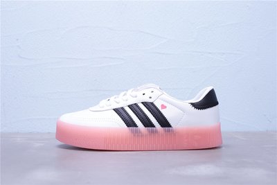 Adidas Samba Rose W 黑白粉底 鬆糕鞋 厚底 休閒運動板鞋 女鞋 EF4965