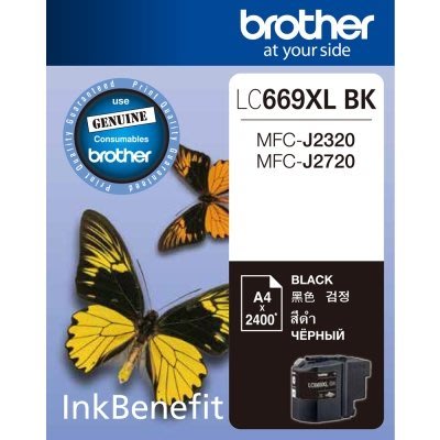 Brother LC669XL-BK/669BK 原廠黑色墨水