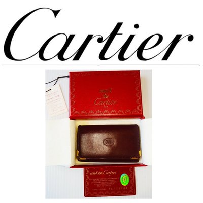 (售?)卡地亞 Cartier 經典款 鑰匙包 皮夾 鑰匙圈 真品$328 1元起標↘有