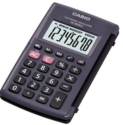 【天龜】 CASIO 國家考試機型算機 8位數 外蓋設計 獨立記憶體 HL-820LV-BK