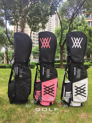 【現貨】韓國ANEW高爾夫球包一包兩帽支架包鉚釘PU防水料腳架包潮流款球袋