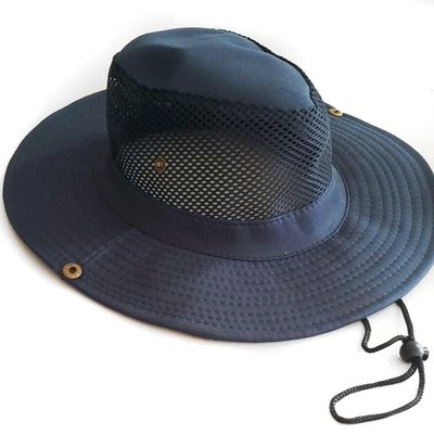 夏季新款彩色網帽 男士時尚大檐旅游遮陽帽子 單色磨砂漁夫帽