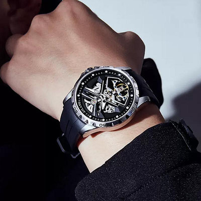熱銷 男士品牌時尚機械手全自動浪潮流手錶腕錶鏤空陀機械自動動機自動145 WG047