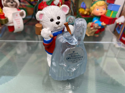 賀曼圣誕節禮物北極熊冰雕玩具擺件ob11娃屋裝飾