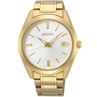 SEIKO 精工 CS系列簡約大三針時尚男錶-38mm/金(6N52-00A0K/SUR314P1