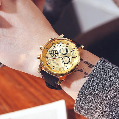 熱銷 MIKE/米可潮品手錶腕錶帶防水運動錶學生時尚簡約大氣石英腕錶錶113 WG047