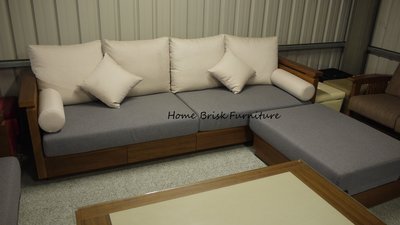 【宏興HOME BRISK】極簡北歐風格L型沙發 抽屜 收納功能/詩肯風 簡約時尚，蘆洲、三重、五股、新莊、士林、北投