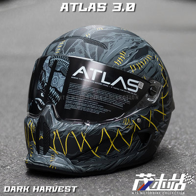 ❖茂木站 MTG❖RUROC ATLAS 3.0 CARBON 全罩 安全帽 碳纖維。DARK HARVEST
