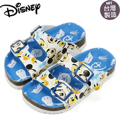 童鞋/正版Disney迪士尼滿版米奇家族調整氣墊拖鞋.童鞋.藍色(15-19號118112)