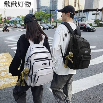 書包女韓版高中ins風大學生雙肩包初中電腦包多層大容量旅行背包~歡歡好物~